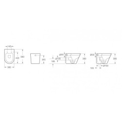 Arezzo design Indiana álló wc (AR-105)