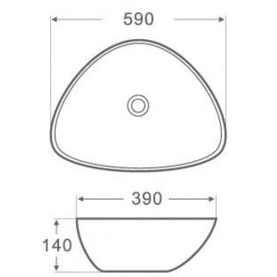 Arezzo design Toronto pultra tehető mosdó (AR-147A)