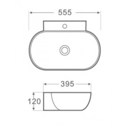 Arezzo design Detroit fali mosdó (AR-177)