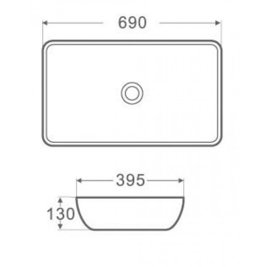 Arezzo design Washington pultra tehető mosdó (AR-182)