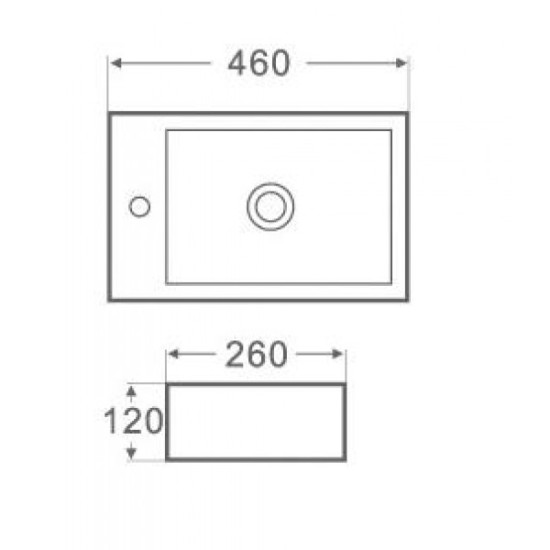Arezzo design Baltimore pultra tehető mosdó (AR-302)