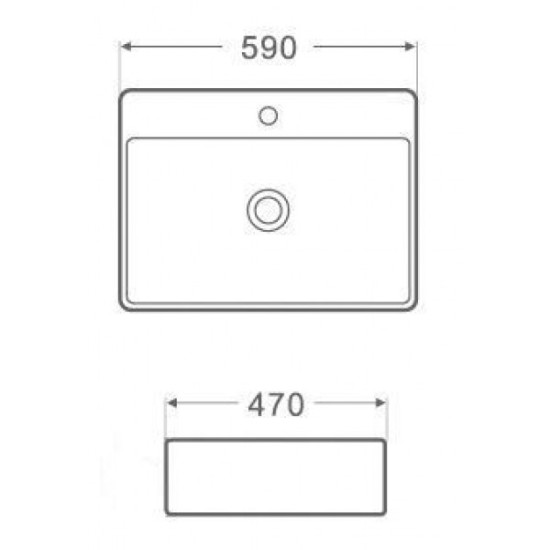 Arezzo design Houston beépíthető mosdó (AR-319)