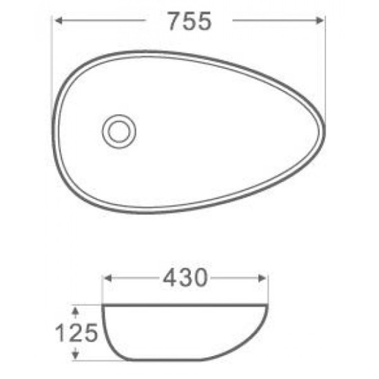 Arezzo design Atlanta pultra tehető mosdó (AR-326)