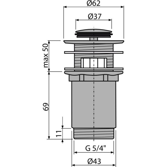 AlcaPlast leeresztőszelep (ALC-A391)