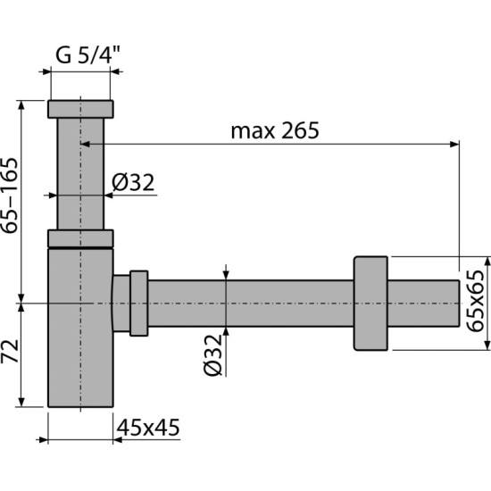 AlcaPlast mosdószifon (ALC-A401)