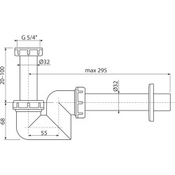 AlcaPlast bidészifon (ALC-A45F-32)