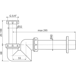 AlcaPlast bidészifon (ALC-A45F-40)