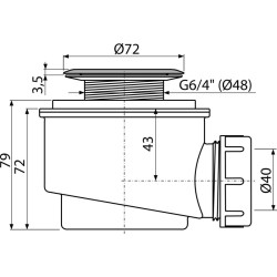 AlcaPlast zuhanytálca szifon (ALC-A46-50)