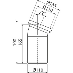 AlcaPlast wc bekötőcső (ALC-A90-22)