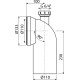 AlcaPlast wc bekötőcső (ALC-A90-90P40)