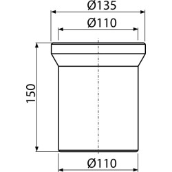 AlcaPlast wc bekötőcső (ALC-A91-150)