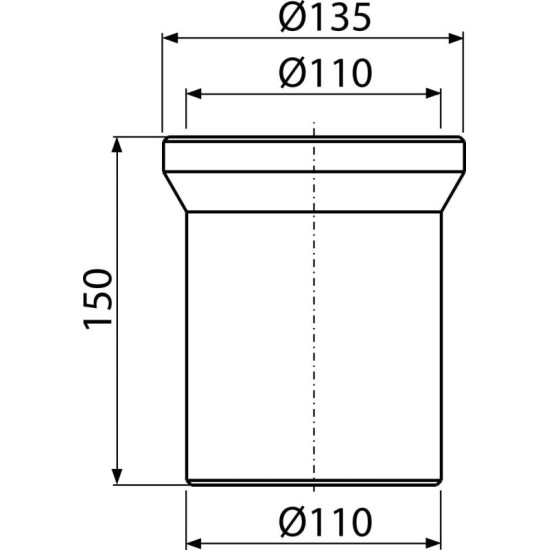 AlcaPlast wc bekötőcső (ALC-A91-150)