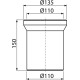 AlcaPlast wc bekötőcső (ALC-A91-150)