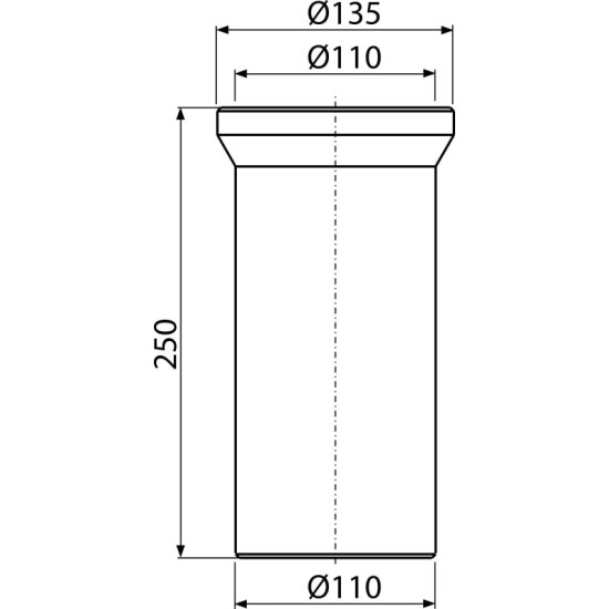 AlcaPlast wc bekötőcső (ALC-A91-250)