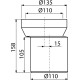 AlcaPlast wc bekötőcső (ALC-A92)