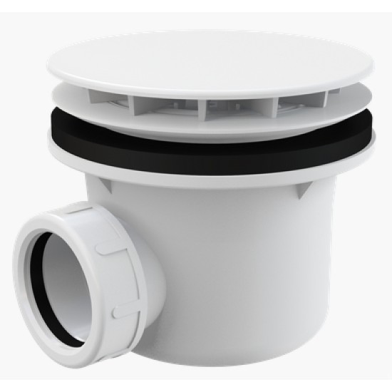 AlcaPlast fényes fehér zuhanytálca szifon (ALC-A49B)