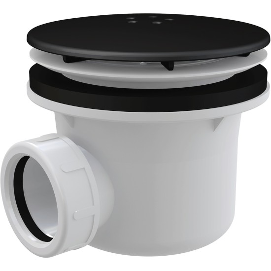 AlcaPlast matt fekete zuhanytálca szifon (ALC-A49BLACK)