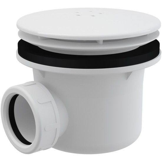 AlcaPlast fényes fehér zuhanytálca szifon (ALC-A49K-B)