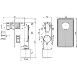 AlcaPlast mosógépszifon (ALC-APS3)