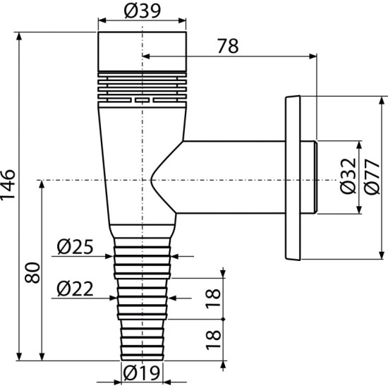 AlcaPlast mosógépszifon (ALC-APS5)