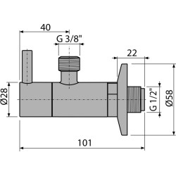 AlcaPlast sarokszelep (ALC-ARV001)