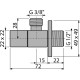 AlcaPlast sarokszelep (ALC-ARV002)