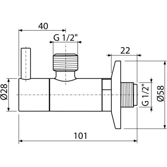 AlcaPlast fényes fehér sarokszelep (ALC-ARV003B)