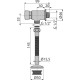 AlcaPlast vizelde öblítőszelep (ALC-ATS001)