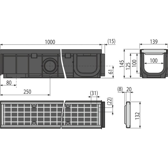 AlcaPlast folyóka (ALC-AVZ102-R103)