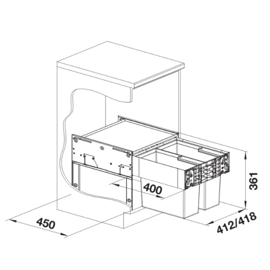 Blanco Select II 45/2 hulladékgyűjtő (526200)