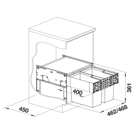 Blanco Select II 50/2 hulladékgyűjtő (526201)