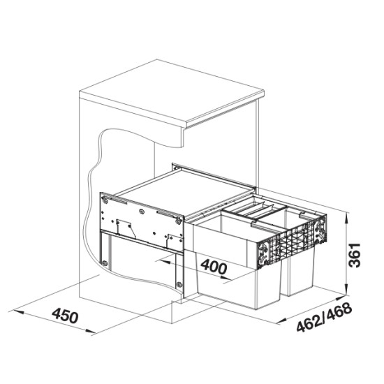 Blanco Select II 50/3 hulladékgyűjtő (526202)