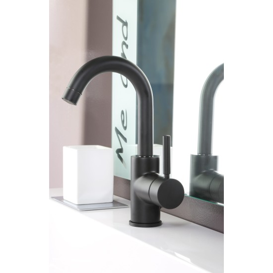 Bugnatese Kobuk matt fekete mosdó csaptelep (2213NE)