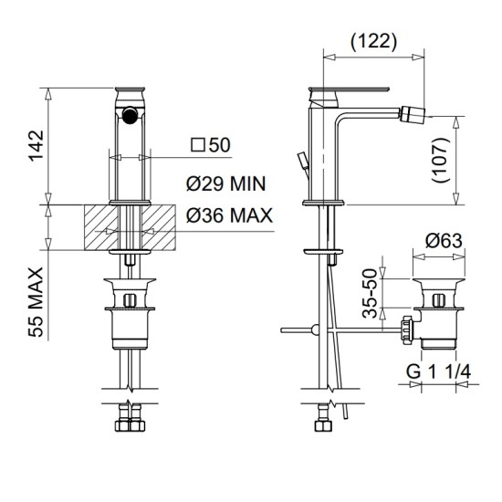 Bugnatese Atelier bidé csaptelep (9423)