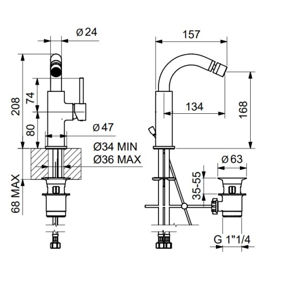 Bugnatese K Line bidé csaptelep (5723)