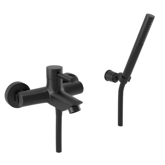 Bugnatese Kobuk matt fekete kádtöltő-és zuhany csaptelep (2202NE)