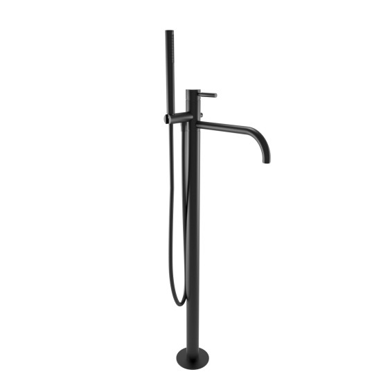 Bugnatese Kobuk matt fekete álló kádtöltő-és zuhany csaptelep (2260NE)