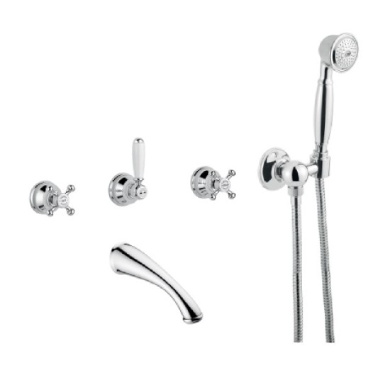 Bugnatese Lady falba építhető kádtöltő-és zuhany csaptelep szett (918)