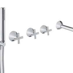 Bugnatese Orion falba építhető kádtöltő-és zuhany csaptelep szett (5519)