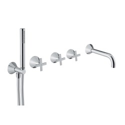Bugnatese Orion falba építhető kádtöltő-és zuhany csaptelep szett (5519)