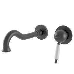 Bugnatese Oxford matt fekete fali mosdó csaptelep (6345NE)