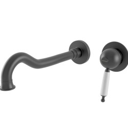 Bugnatese Oxford matt fekete fali mosdó csaptelep (6346NE)