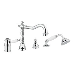 Bugnatese Oxford 4 lyukas termosztátos kádtöltő-és zuhany csaptelep (6358)