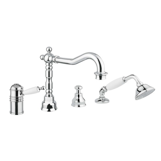 Bugnatese Oxford 4 lyukas termosztátos kádtöltő-és zuhany csaptelep (6358)