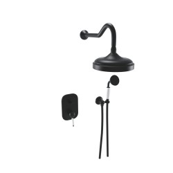 Bugnatese Oxford matt fekete falba építhető zuhanyrendszer (6374NE)