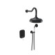 Bugnatese Oxford matt fekete falba építhető zuhanyrendszer (6374NE)