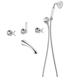 Bugnatese Princeton falba építhető kádtöltő-és zuhany csaptelep szett (818)