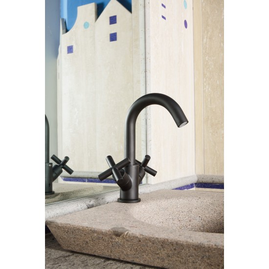 Bugnatese Rodos matt fekete mosdó csaptelep (7334NE)