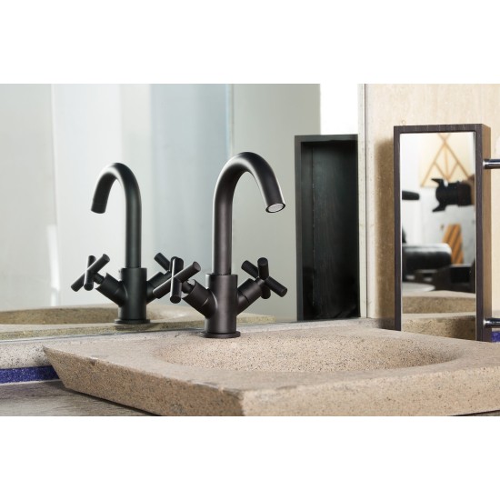 Bugnatese Rodos matt fekete mosdó csaptelep (7334SNE)