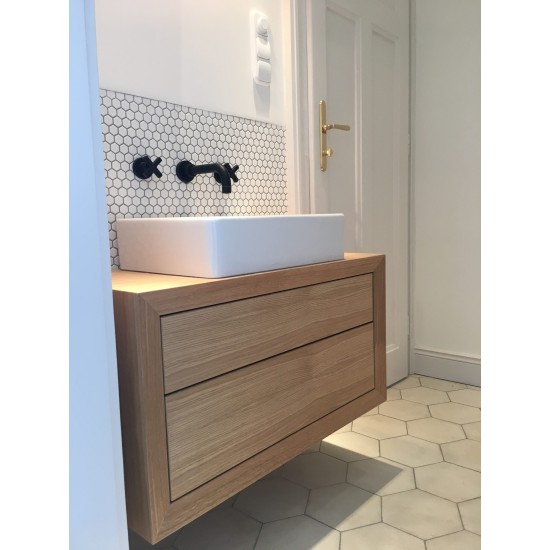 Bugnatese Rodos matt fekete fali mosdó csaptelep (7365NE)